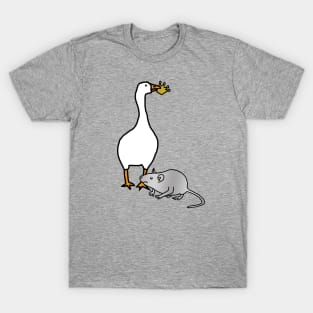 Gaming White Goose Steals Crown from Metal Rat T-Shirt